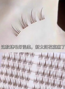 黑棕色太温柔了！妈生纯欲假睫毛