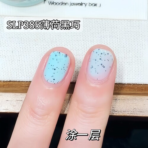 薄荷黑巧 蓝绿色美甲！twomoons指甲油女免烤速干安全无毒可撕脚 - 图0