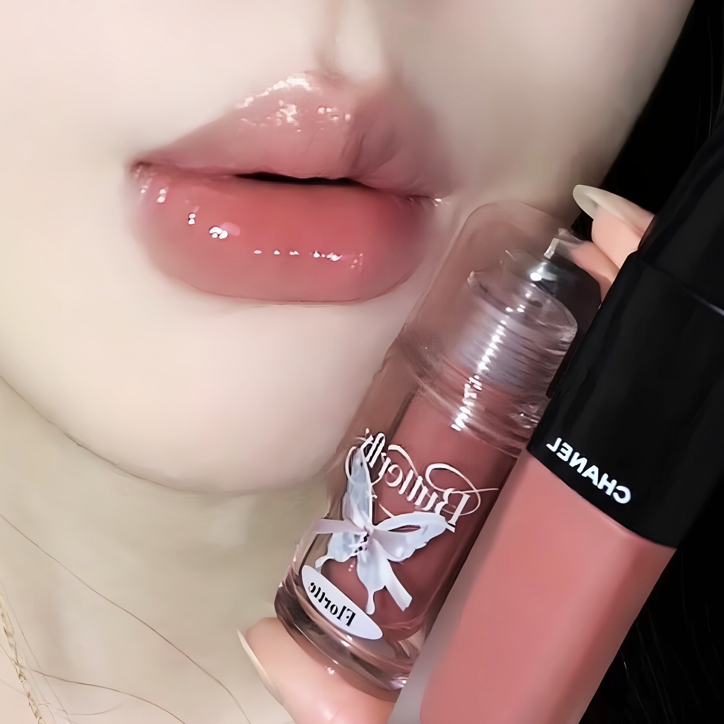 花洛莉亚唇蜜双生小蝴蝶结镜面水光唇釉裸色系女口红素颜淡妆学生,淘宝优惠券,粉丝福利购,淘宝优惠卷