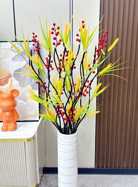 黄金大麦穗仿真假花客厅餐桌干花束插花瓶乔迁开业结订婚摆件装饰
