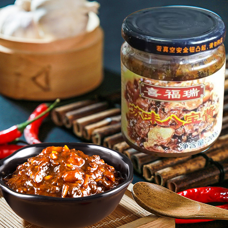 喜福瑞蘇味八寶醬215g瓶裝八寶辣醬米線澆頭八寶醬丁夾饃拌飯拌面_喜福瑞旗艦店_糧油調味_速食_干貨_烘焙