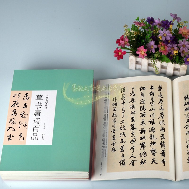 行书草书书法集字帖全套6册 行草书集字古诗唐诗宋词行草书楹联对联临摹练习经典书法字帖作品行草书基础初级入门手册湖北美术社