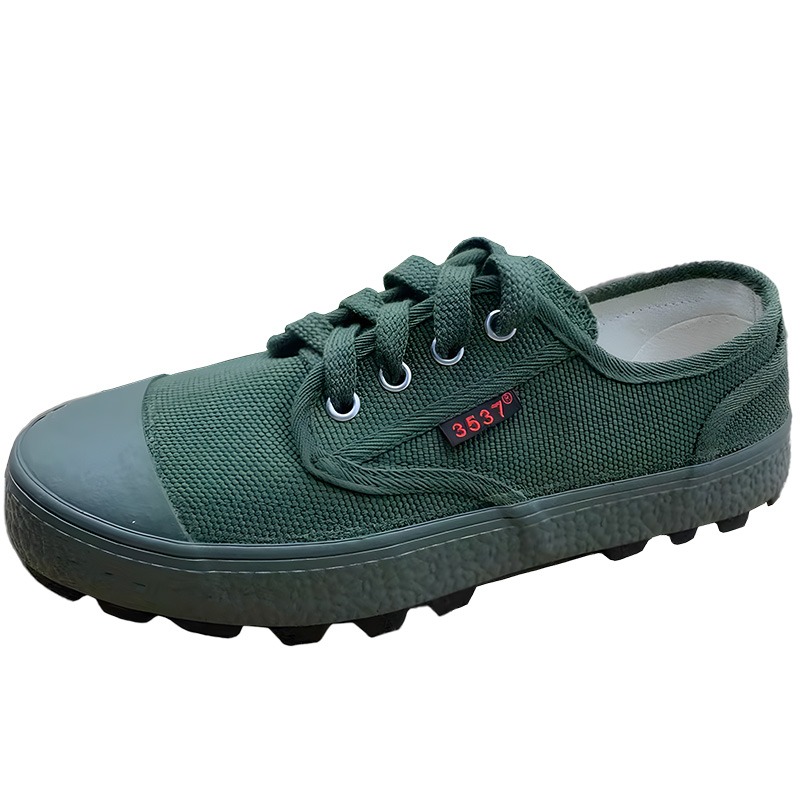 3537解放鞋夏秋男女工地干活鞋耐磨军训劳动透气正品黄胶鞋劳保鞋 - 图3