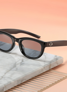 时尚猫眼墨镜港风新款美拉德