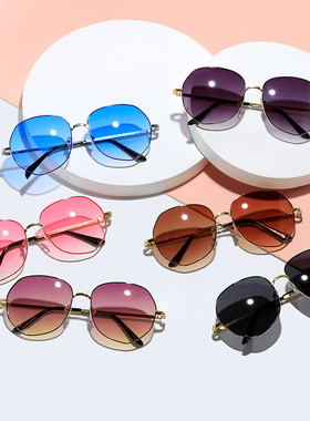 无框切边时尚太阳镜防紫外线