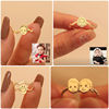 Customized baby portrait ring, parent-child male and female photos, hand-painted private baby sterling silver ring customization