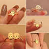 Customized baby portrait ring, parent-child male and female photos, hand-painted private baby sterling silver ring customization