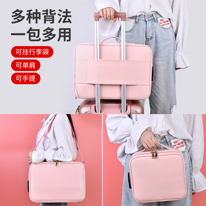 亮朵家居专营店化妆包大容量便携旅行化妆品收纳盒ins风超火专业师少女心手提箱0