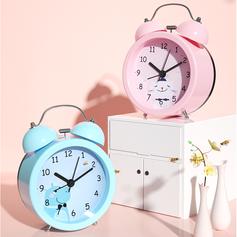 亮朵家居专营店闹钟学生用声音超大创意个性夜光时钟简约卡通床头儿童静音小闹铃3