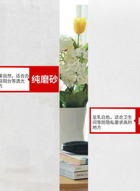 磨砂玻璃贴纸遮光窗户卫生间防窥