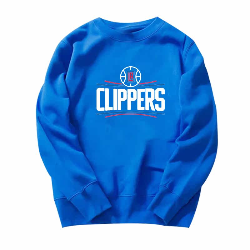 快船保罗乔治篮球运动宽松薄款定制 简绒卫衣