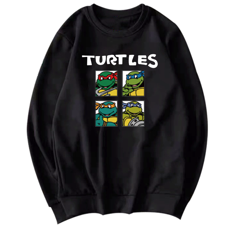 忍者神龟动漫周边圆领男女柔软卫衣 简绒卫衣