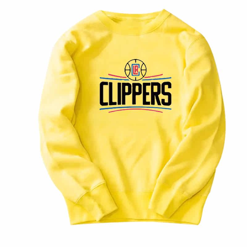 快船保罗乔治篮球运动宽松薄款定制 简绒卫衣