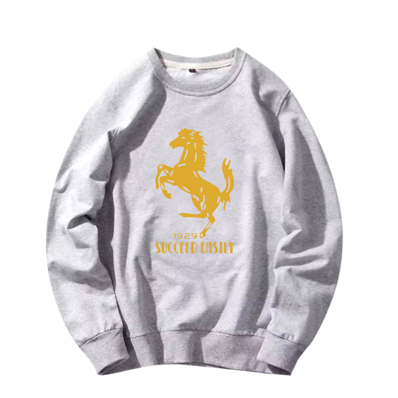 马到功成男女中高考励志薄圆领卫衣 简绒卫衣