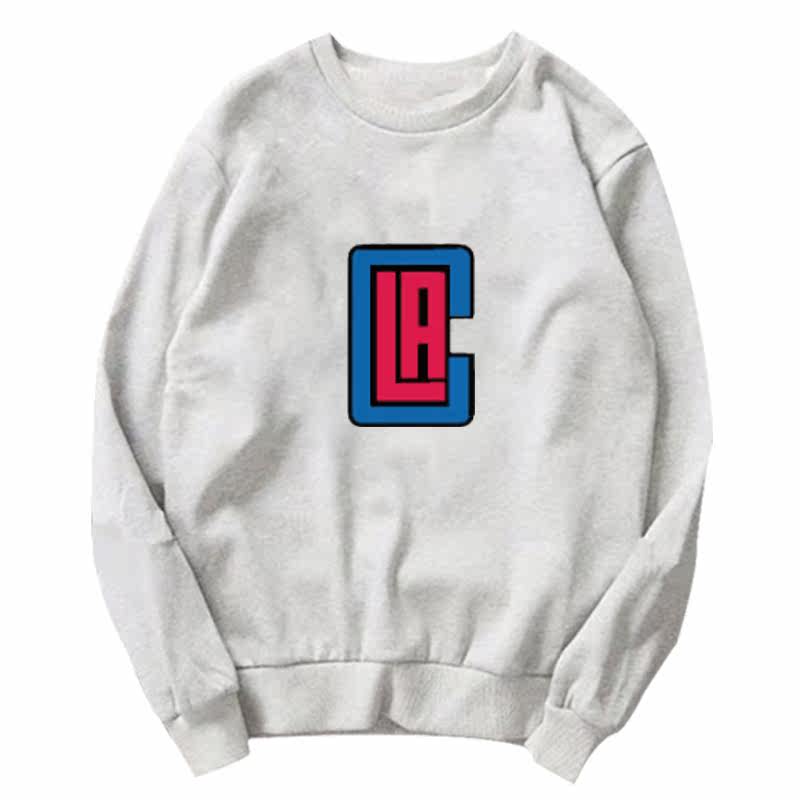 快船保罗乔治篮球运动宽松薄款定制 简绒卫衣