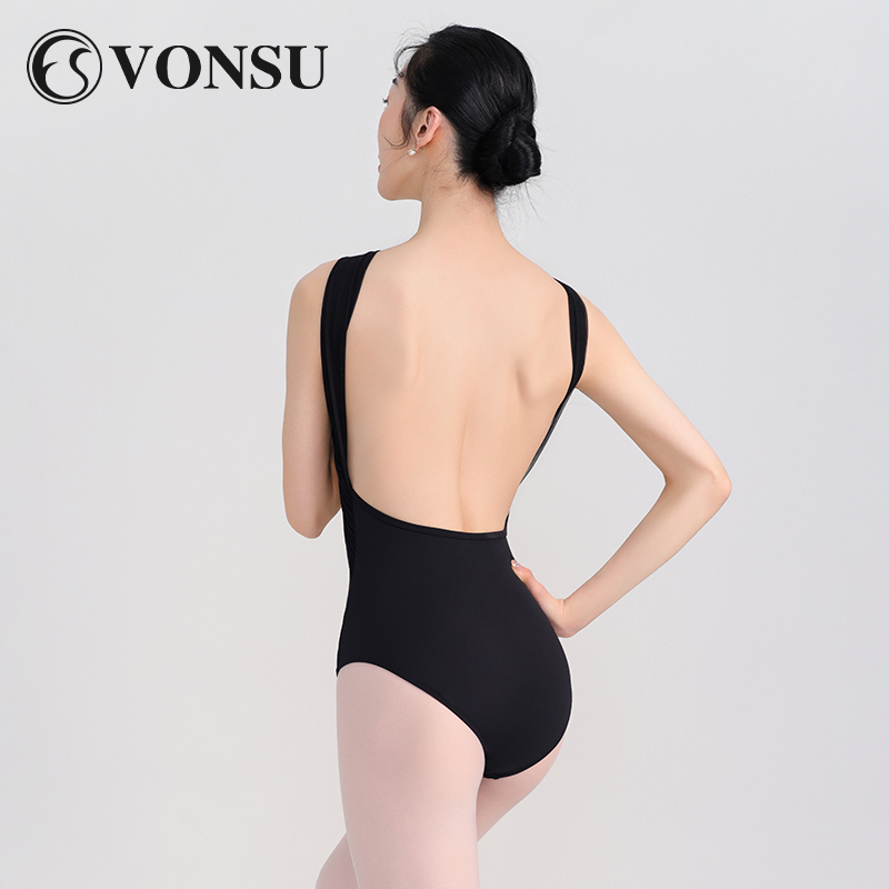 vonsu梵舒成人芭蕾舞练功服舞蹈体操服女新款高端连体服瑜伽形体-图0