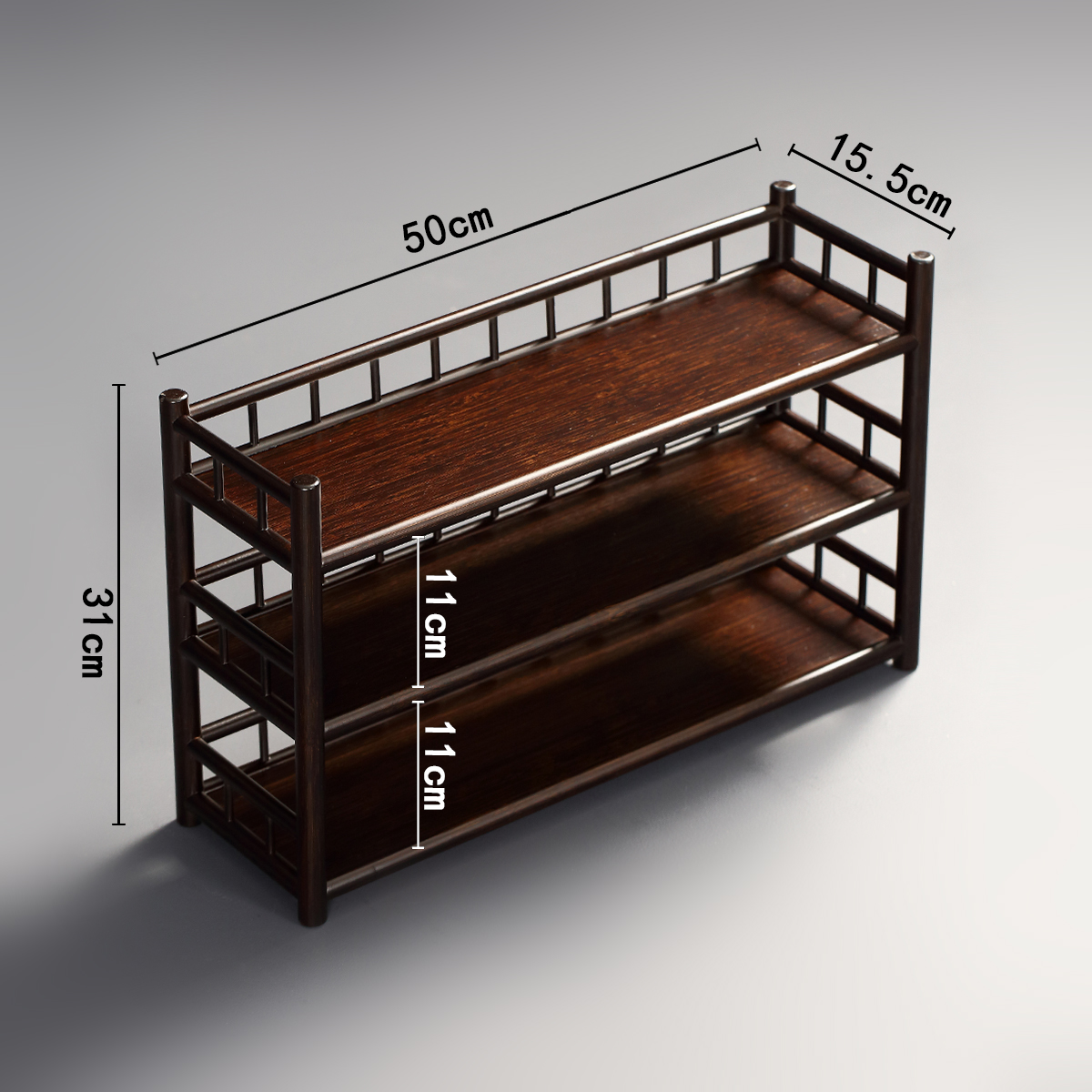 竹禅迹|多层壶架 茶杯架子茶具收纳架茶壶架多宝格茶棚圆竹置物架