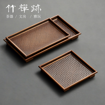 Bamboo Zen Trail) Bamboo Flattery Tray Whirlpool Tea Tray Tea Tray Tea Set Containing Dinner Plate Tea Point Pan Snack Dish Kung Fu Tea Set