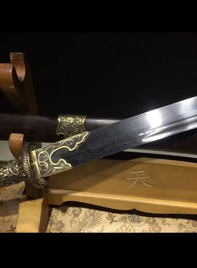 戚家刀花纹钢双手刀中华