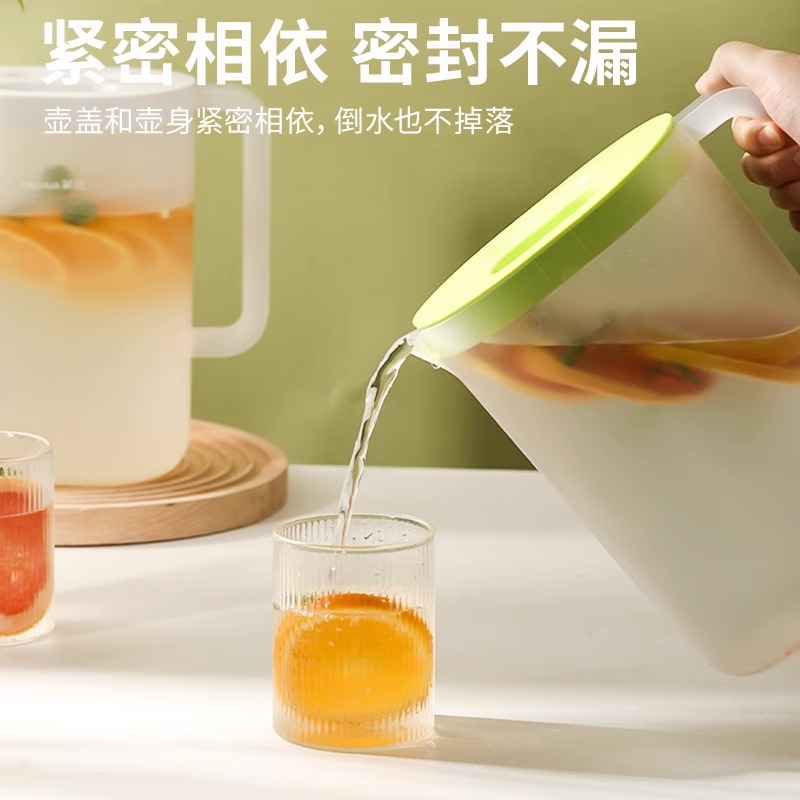 茶花冷水壶，家用大容量耐高温冰箱塑料冰水壶杯-第2张图片-提都小院