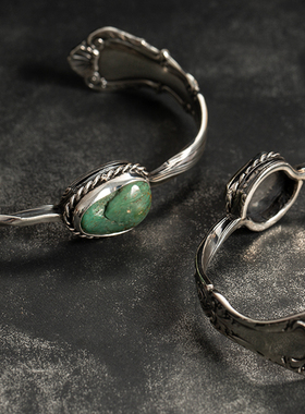 B.M.T 收藏级古董银器再加工 手作手镯