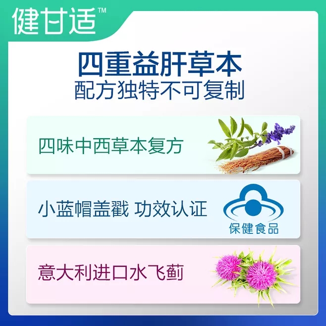 放价啦旗舰店汤臣倍健健甘适水飞蓟辅助保护化学性肝损伤奶蓟草片保健品正品3