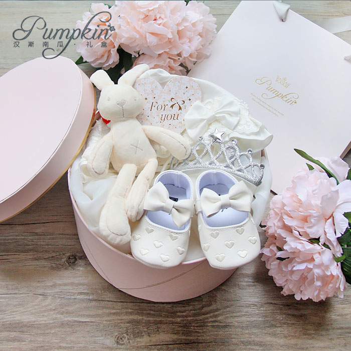 婴儿礼服礼盒女宝宝满月服装百日周岁生日春夏