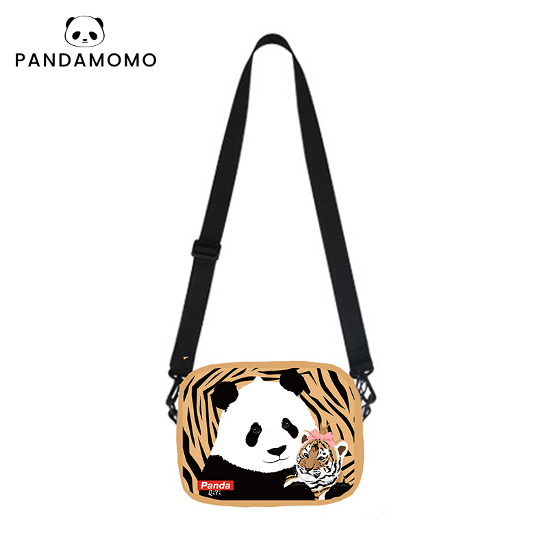 Pandamomo 大熊猫原创单肩 卡通可爱斜挎小方包 环保布包包 奇一 - 图3