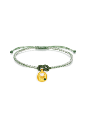 【中国黄金官方店】古法锤纹锁包手绳时尚简约气质新品首饰