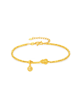 【中国黄金官方店】5G福运福禄手链新品首饰时尚气质简约送礼