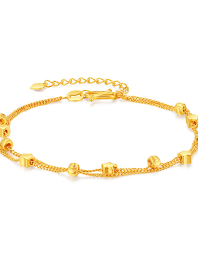 【中国黄金官方店】5G怦然星动手链时尚简约气质新品首饰送女友