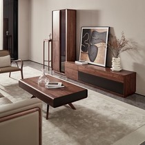 North American Black Walnuts Wood Solid Wood Complete Furniture Living-room Glass Hall Designer Nordic Creative Mix Matching Furniture