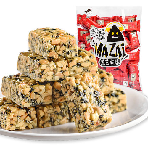 四川麻仔黑芝麻酥500g花生芝麻酥糖果成都小包装四川特产小吃零食 - 图0