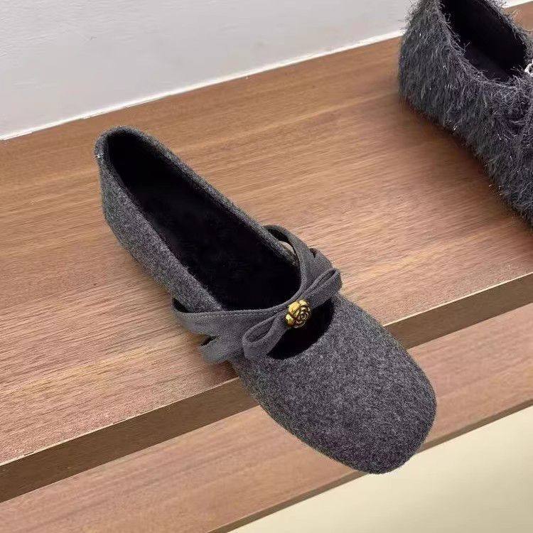 内增高秋冬加绒法式单鞋女鞋复古呢子配裙子高级感玛丽珍鞋毛毛鞋,淘宝优惠券,粉丝福利购,淘宝优惠卷