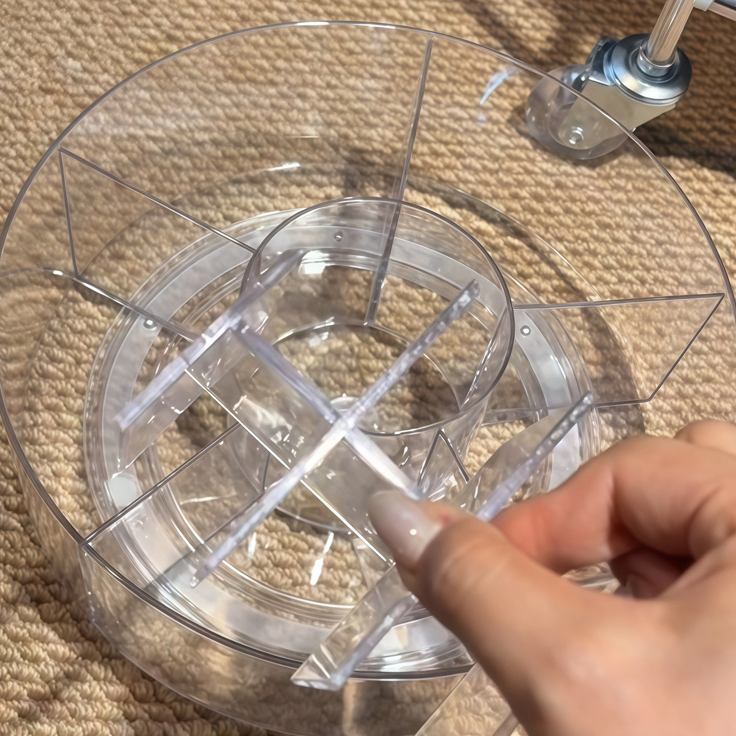 巨能装旋转化妆刷桶化妆品收纳盒桌面大容量刷子分格亚克力整理盒,淘宝优惠券,粉丝福利购,淘宝优惠卷