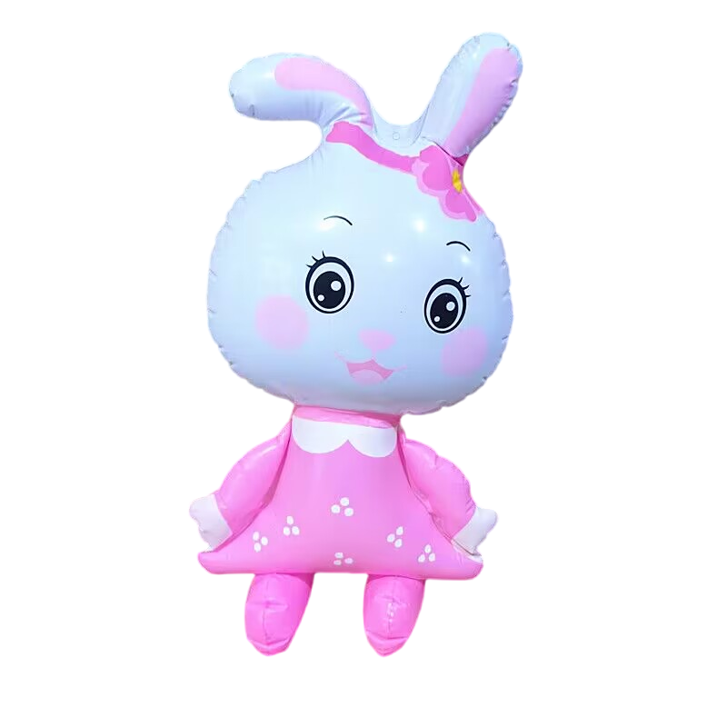 新款网红闪光兔星黛露气球发光兔子充气卡通玩具摆摊玩具猪猪弹力 - 图3