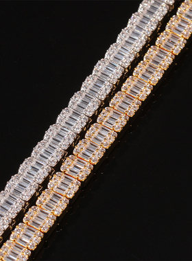 欧美夸张高品质镶嵌方满钻锆石