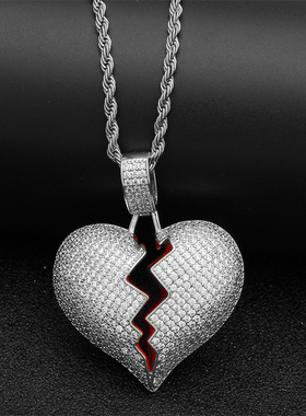 锆石破碎的心小鬼王琳凯吊坠项链