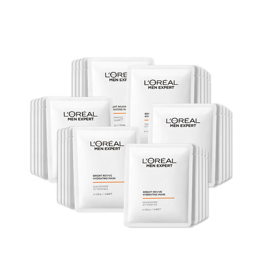 L'Oreal Men's Whitening Mask Whitening and Spot Replenishing Moisturizing and Fading Acne Marks Niacinamide Genuine for Boys