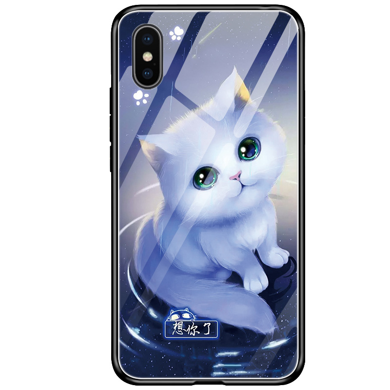 ipnonex苹果xs手机壳iphonex个性pgx硬壳iphongx ipx玻璃ihone x硅胶软边5.8寸保护套pgx防摔A1865男女pinggX-图3