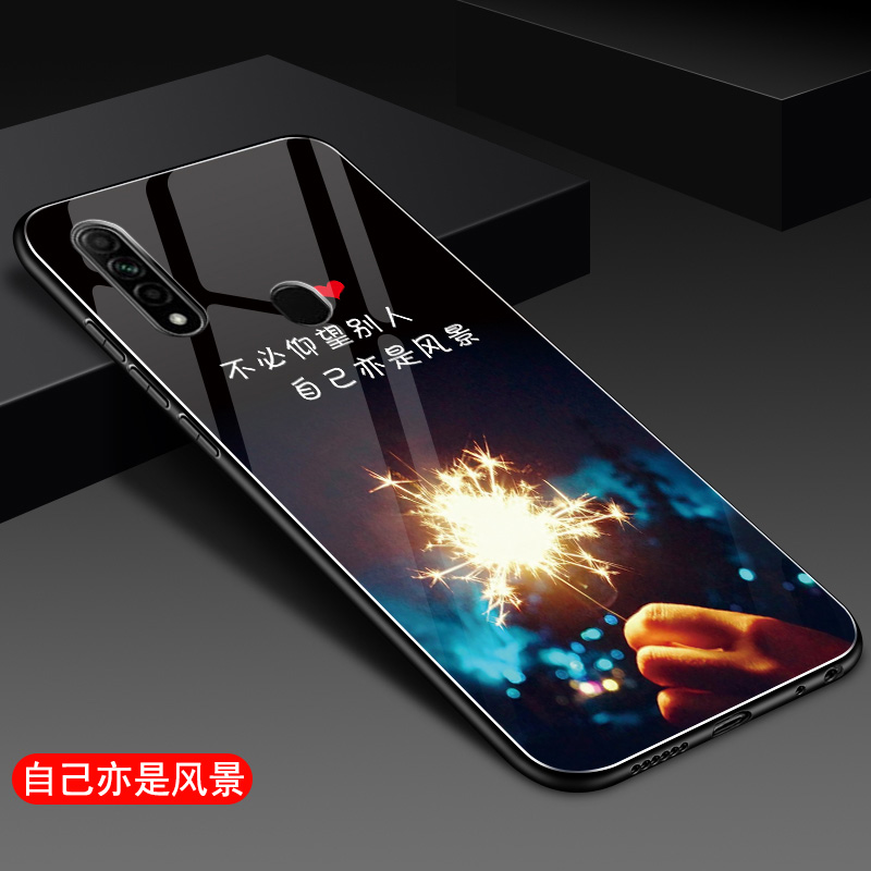 oppoA8手机壳oppo A8玻璃保护套PCPM00防摔PDBM硅胶opopa8软边硬壳oppa男女款opooa8个性-图1