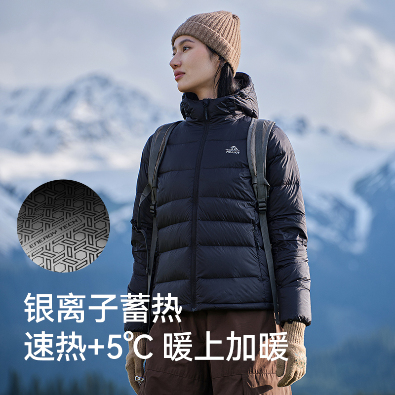 伯希和800蓬鹅绒羽绒服女2023秋冬户外防风保暖外套滑雪登山服男-图1