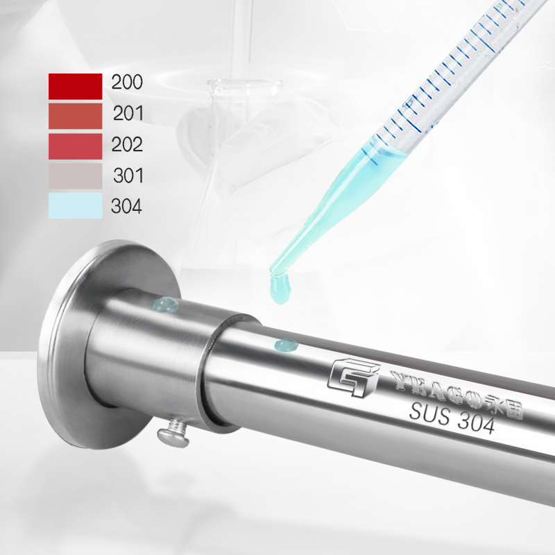 衣柜挂衣杆固定配件304不锈钢圆管法兰座衣杆卡扣晾衣杆固定托 - 图1