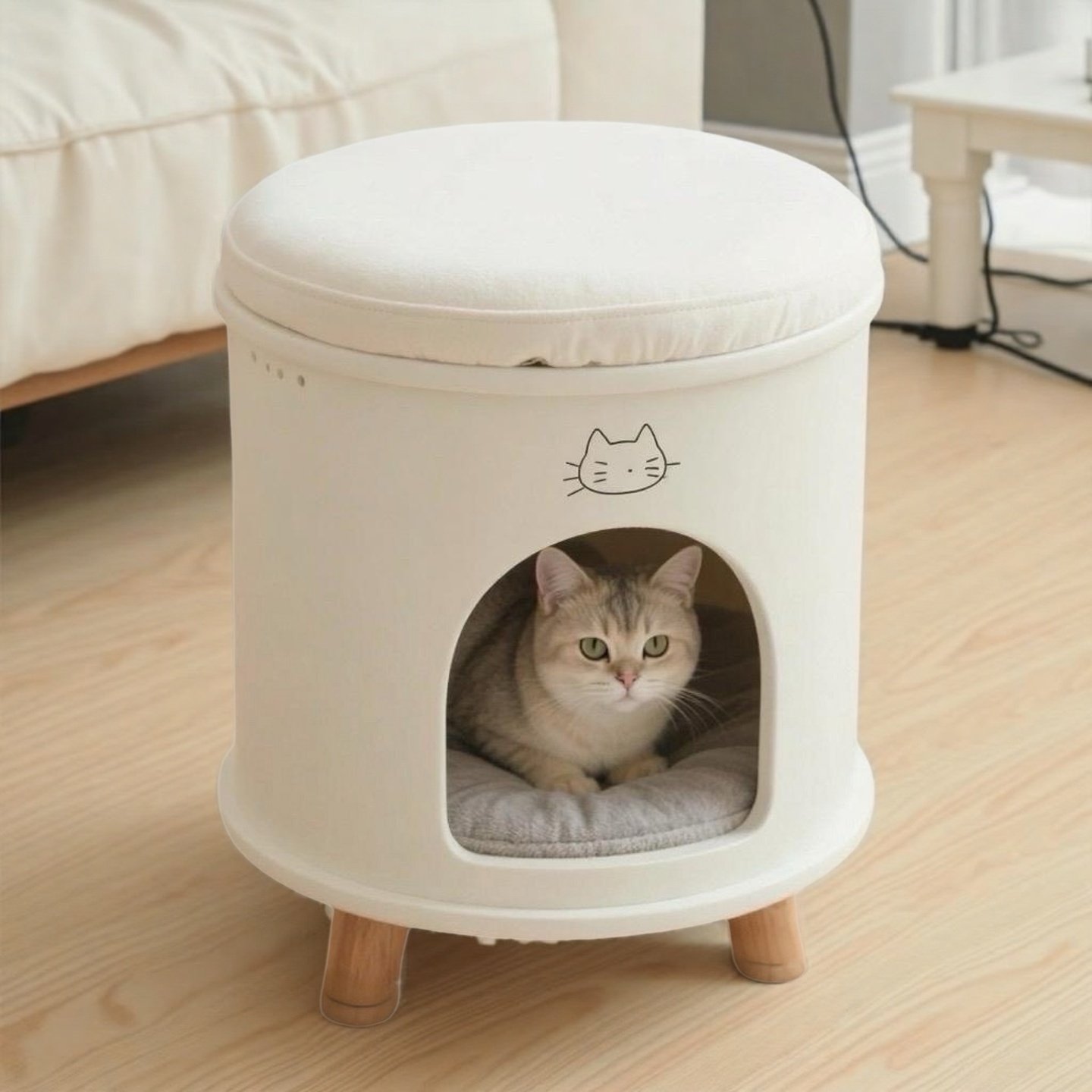 丹妮宠物凳创意猫窝凳四季通用人宠共用家具狗猫屋舍猫咪坐凳用品,淘宝优惠券,粉丝福利购,淘宝优惠卷