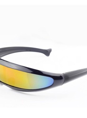 墨镜个性风连体水银太阳镜