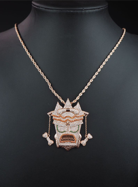 ins欧美印第安男士微镶锆石吊坠