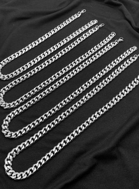 防水防汗永不掉色男女百搭古巴链