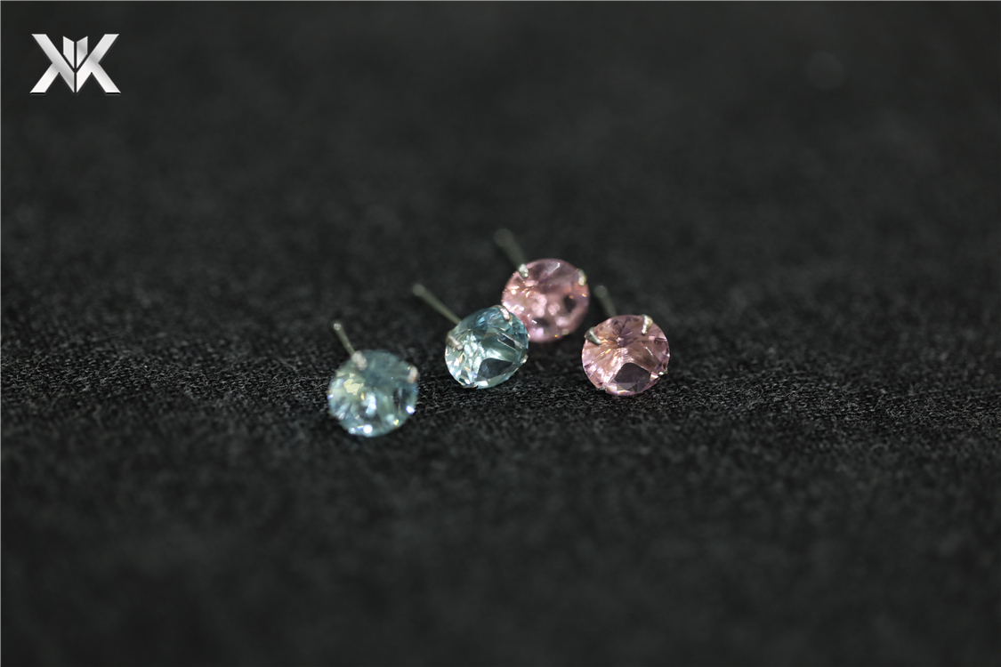 S925 silver Zircon Earrings纯银钻石耳钉男女嘻哈 hiphop锆石-图2