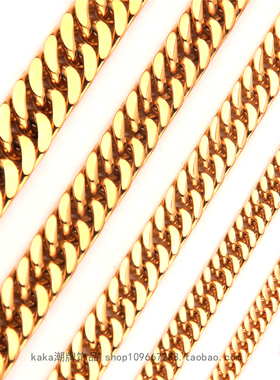 男女镀金hiphop加密短款项链