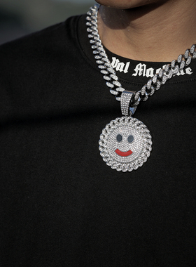 KAKA金属古巴链男女表情